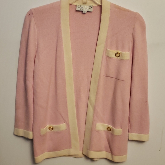 St John Sportswear Pink Sweater Jacket P